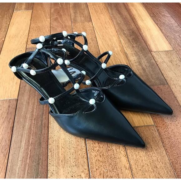 RARE!!! ZARA Strappy Embellished Heels NWT - Picture 9 of 16